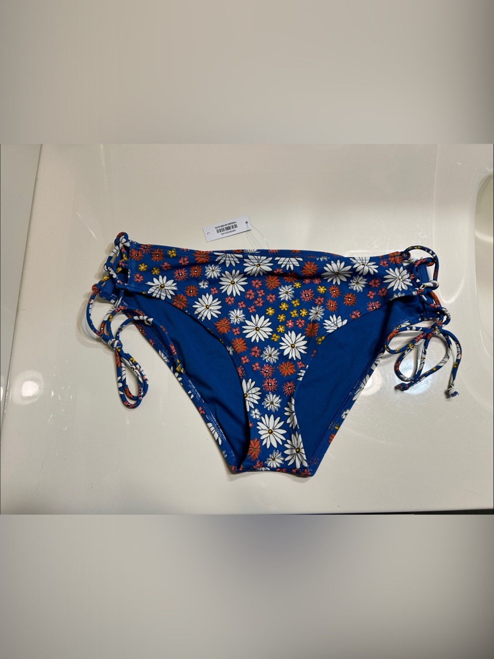 Women’s Floral Blue Bikini Bottom - Adoreme